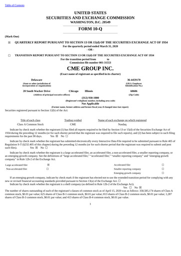 Vorschaubild CME Group Quartalsbericht 2020-q1