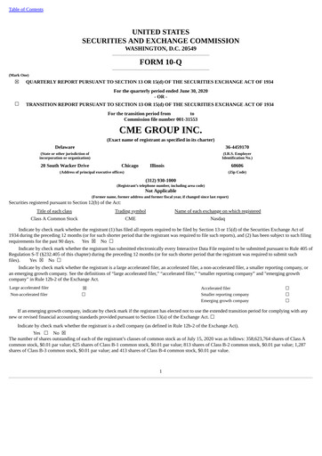 Vorschaubild CME Group Quartalsbericht 2020-q2