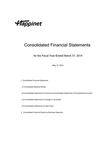 Thumbnail Happinet Financial Statement fy2013