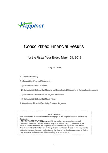 Thumbnail Happinet Financial Statement fy2018
