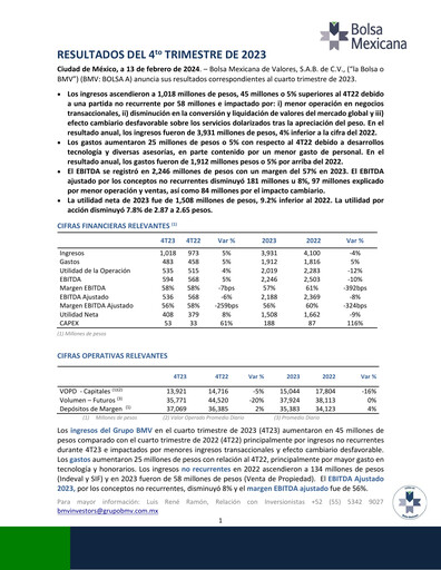 Thumbnail BMV (Bolsa Mexicana de Valores) Quarterly Report 2023-q4