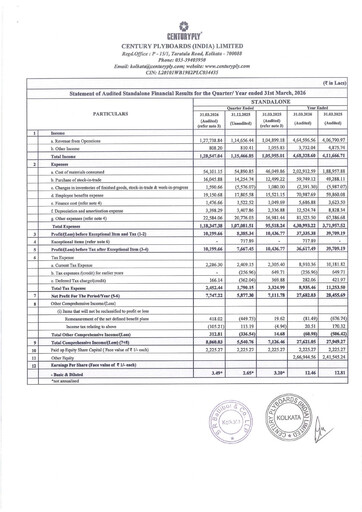 Vorschaubild CenturyPly Finanzbericht 2025-2026