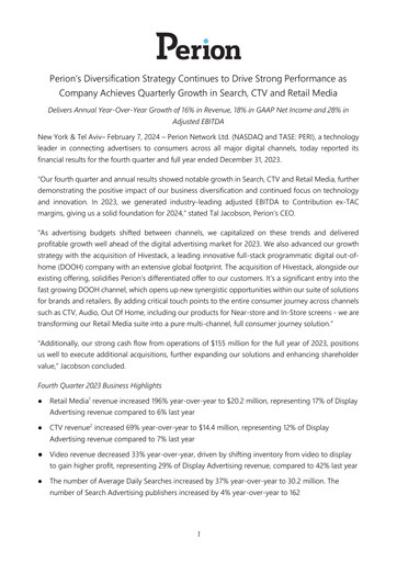 Thumbnail Perion Network Quarterly Report 2023-q4