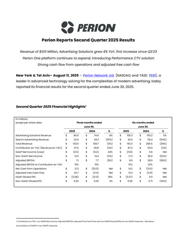 Thumbnail Perion Network Quarterly Report 2025-q2