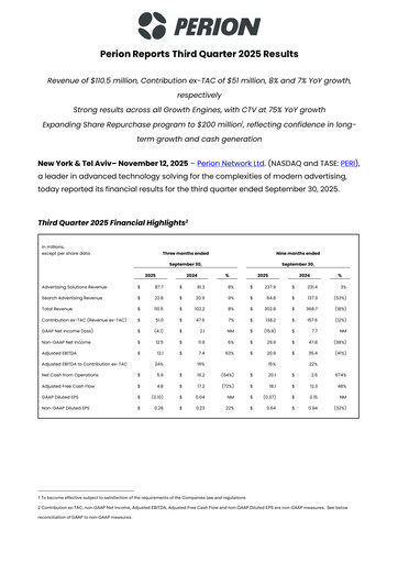 Thumbnail Perion Network Quarterly Report 2025-q3