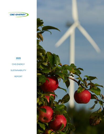 Thumbnail CMS Energy
 Sustainability Report 2025