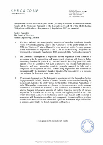 Thumbnail Varroc Quarterly Report 2024-q1