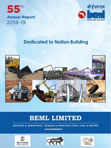 Thumbnail BEML Annual Report 2018-2019