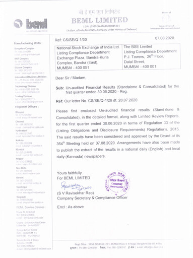 Thumbnail BEML Quarterly Report 2020-q1