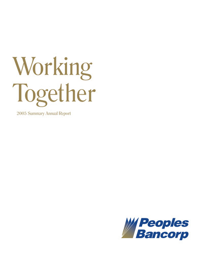 Miniature Peoples Bancorp Rapport annuel 2005