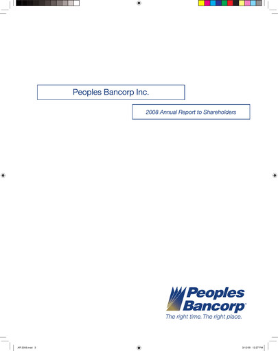 Miniature Peoples Bancorp Rapport annuel 2008