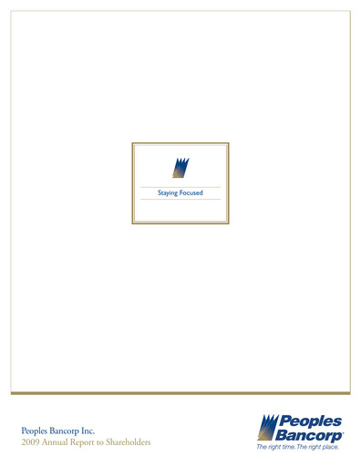 Miniature Peoples Bancorp Rapport annuel 2009