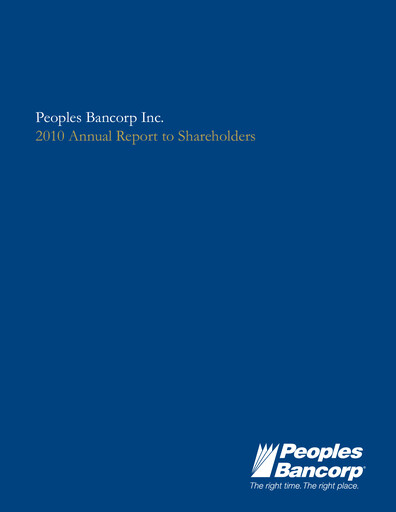 Miniature Peoples Bancorp Rapport annuel 2010