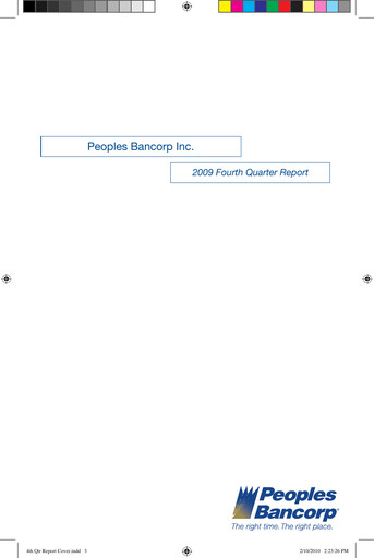 Thumbnail Peoples Bancorp Quarterly Report 2009-q4