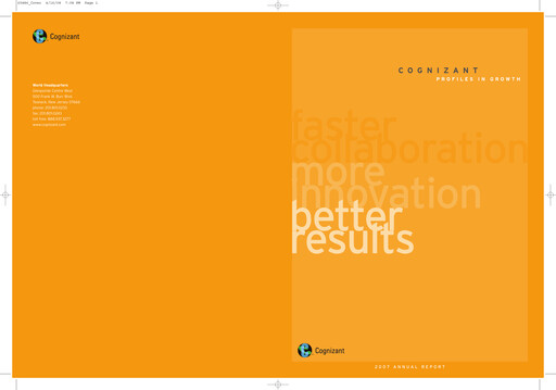 Thumbnail Cognizant Technology Solutions  Annual Report 2007