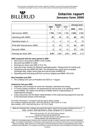 Thumbnail BillerudKorsnäs Half-year Report 2005-h1
