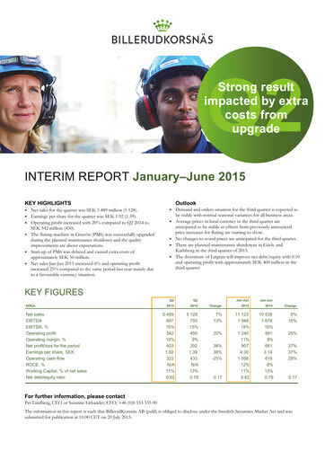 Thumbnail BillerudKorsnäs Half-year Report 2015-h1