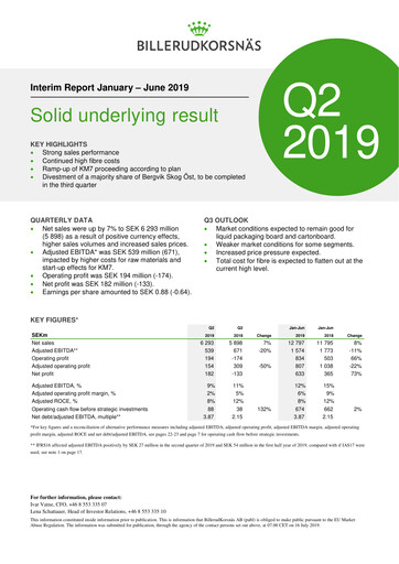 Thumbnail BillerudKorsnäs Half-year Report 2019-h1