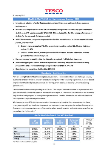 Thumbnail Tesco Quarterly Report 2015-q3