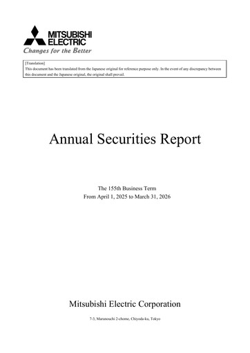 Miniature Mitsubishi Electric Rapport financier 2026