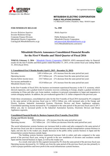 Thumbnail Mitsubishi Electric Financial Statement 2016-9m