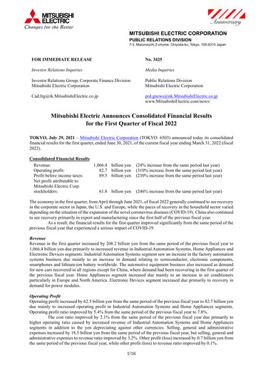 Thumbnail Mitsubishi Electric Financial Statement 2022-q1