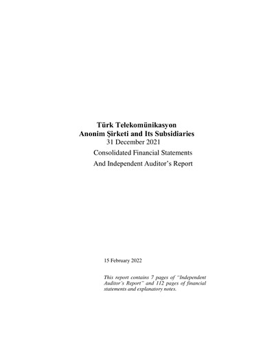 Thumbnail Türk Telekom
 Financial Statement 2021