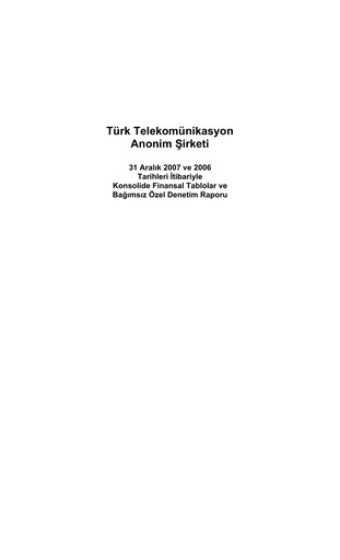 Thumbnail Türk Telekom
 Financial Statement 2007