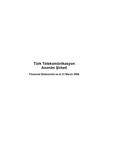 Miniature Türk Telekom
 Rapport trimestriel 2008-q1