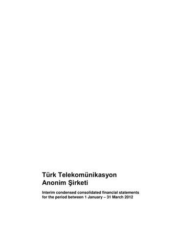 Miniature Türk Telekom
 Rapport trimestriel 2012-q1