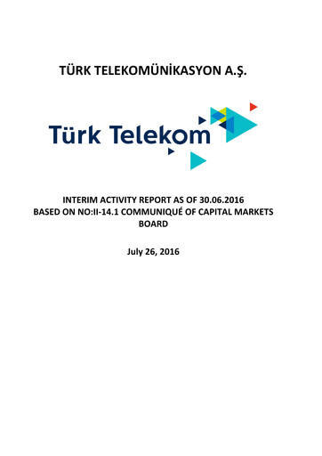 Thumbnail Türk Telekom
 Quarterly Report 2016-q2