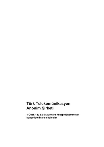 Thumbnail Türk Telekom
 Quarterly Report 2010-q3
