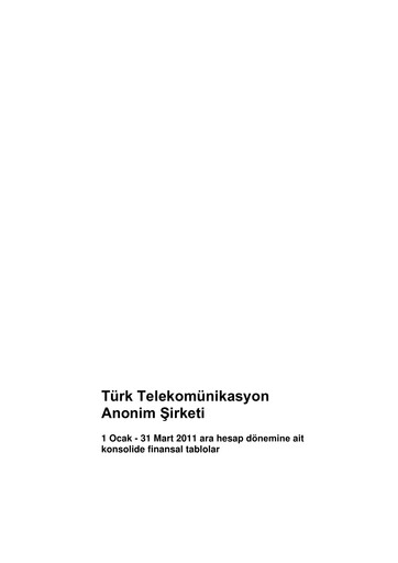 Thumbnail Türk Telekom
 Quarterly Report 2011-q1