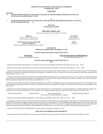 Thumbnail PDF Solutions Annual Report 2010