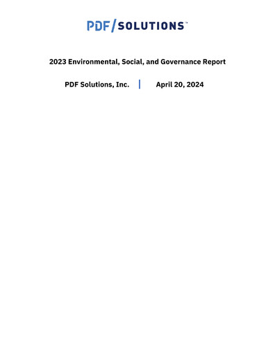 Thumbnail PDF Solutions ESG Report 2023