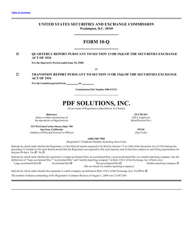 Thumbnail PDF Solutions Quarterly Report 2008-q2