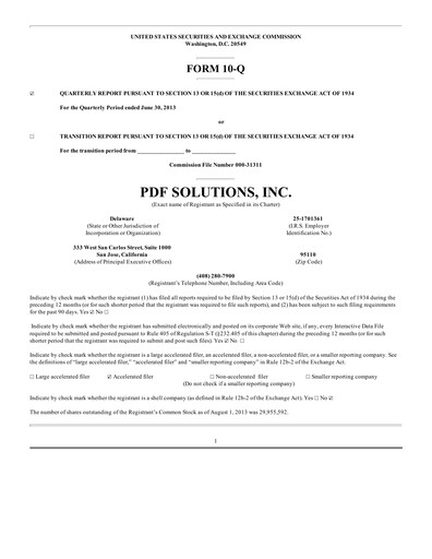Thumbnail PDF Solutions Quarterly Report 2013-q2