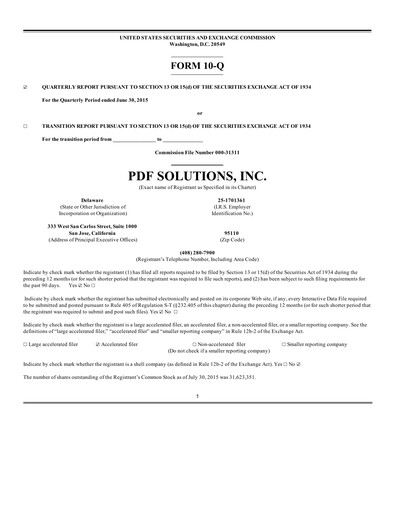 Thumbnail PDF Solutions Quarterly Report 2015-q2