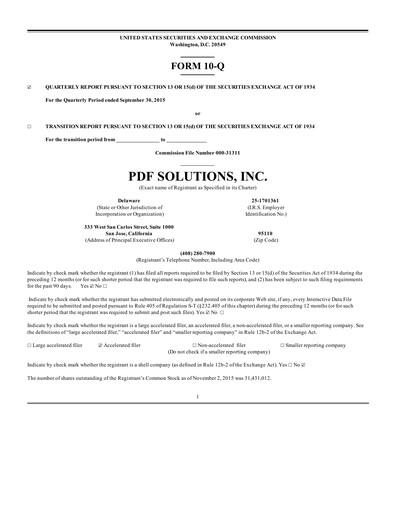 Thumbnail PDF Solutions Quarterly Report 2015-q3