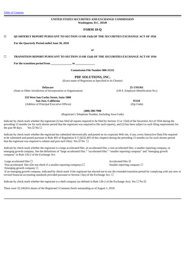 Thumbnail PDF Solutions Quarterly Report 2018-q2