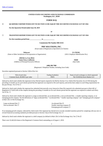 Thumbnail PDF Solutions Quarterly Report 2019-q2