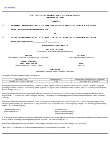 Thumbnail PDF Solutions Quarterly Report 2019-q3