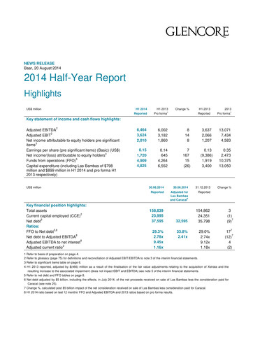 Thumbnail Glencore Half-year Report 2014-h1