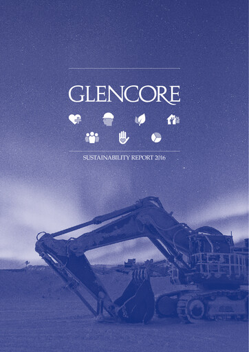 Thumbnail Glencore Sustainability Report 2016