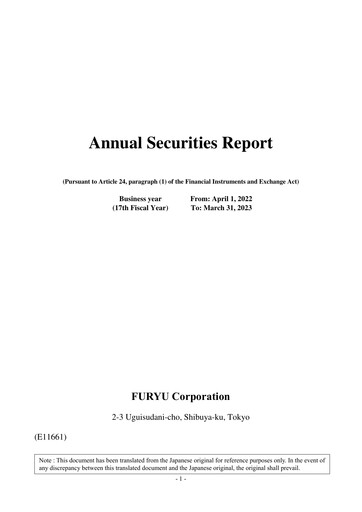 Thumbnail FuRyu Annual Report fy2022