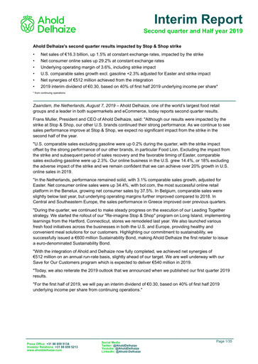 Vorschaubild Ahold Delhaize Halbjahresbericht 2019-h1