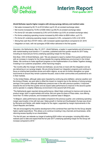 Vorschaubild Ahold Delhaize Quartalsbericht 2017-q1