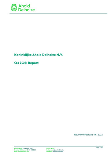 Vorschaubild Ahold Delhaize Quartalsbericht 2021-q4