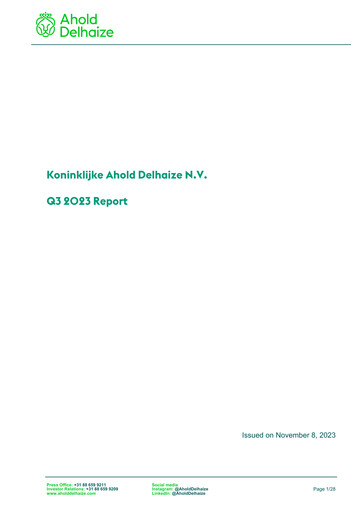 Vorschaubild Ahold Delhaize Quartalsbericht 2023-q3