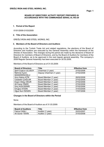Thumbnail Erdemir Quarterly Report 2009-q1